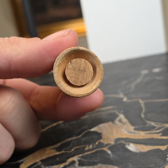 Vintage Figural Wood Man Single Salt Shaker w/ Bowler Hat Hand Painted Japan - Picture 7 of 10